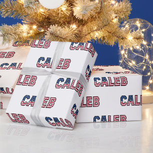 Caleb Vorname Name USA US Geschenkpapier Papier Wrapping Paper