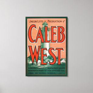 "Caleb West" Lighthouse New England Sea Folk Canvas Print