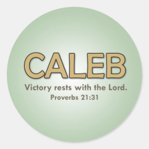 Caleb's verse sticker