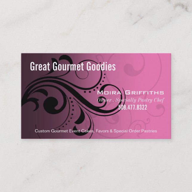 Caleché Swirl Stylish Business Card template (Front)