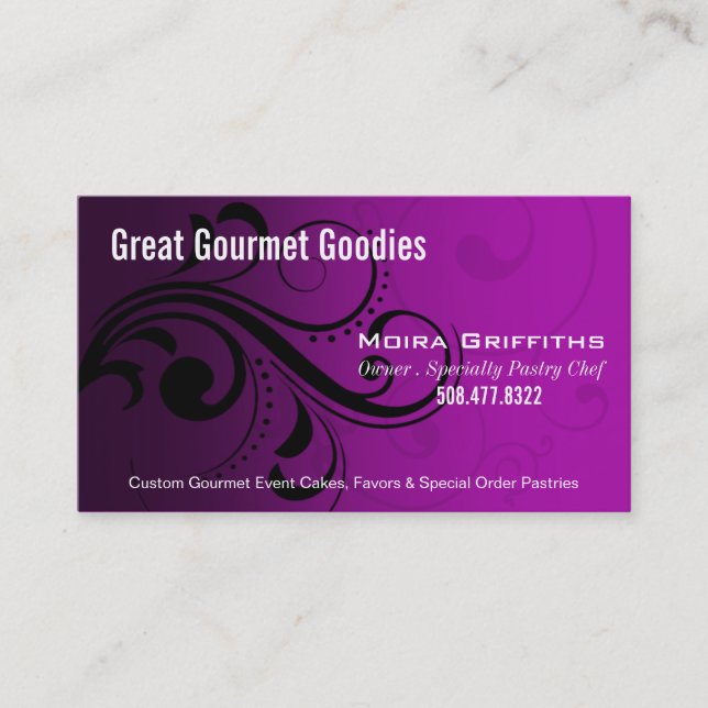 Caleché Swirl Stylish Business Card template (Front)