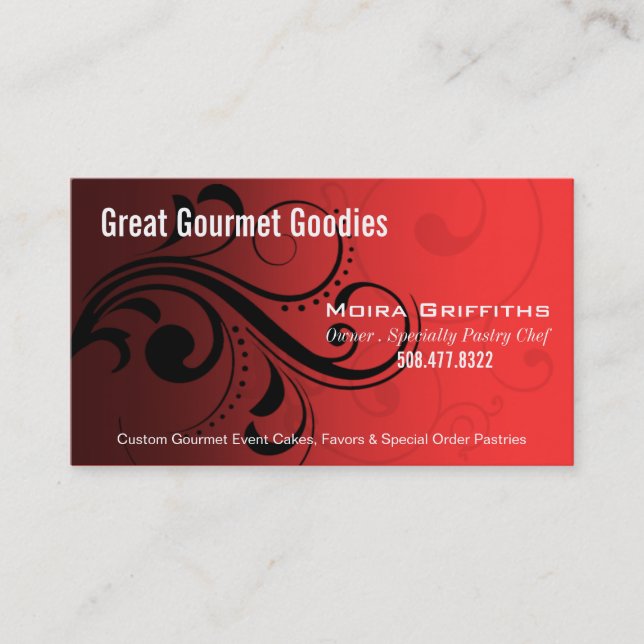 Caleché Swirl Stylish Business Card template (Front)