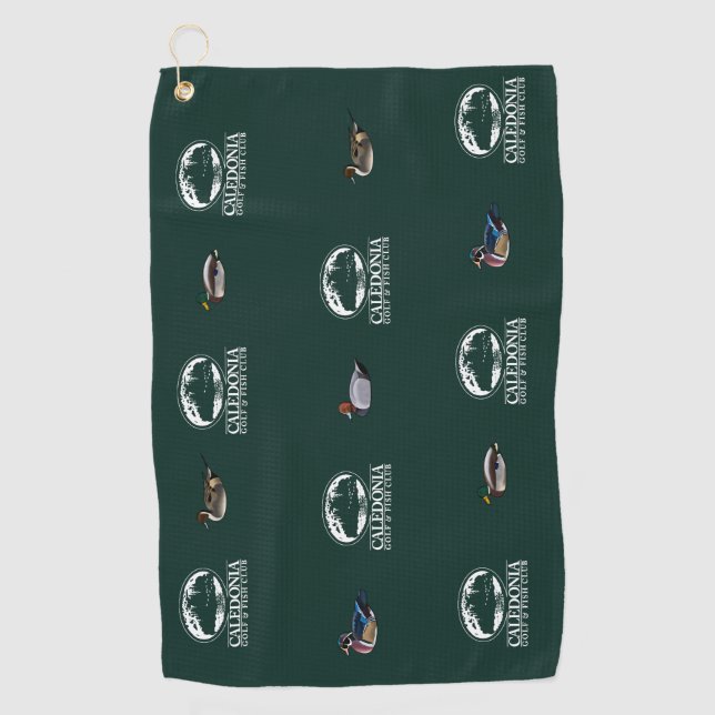 Caledonia "Classic & Ducks" all over golf towel (Front)
