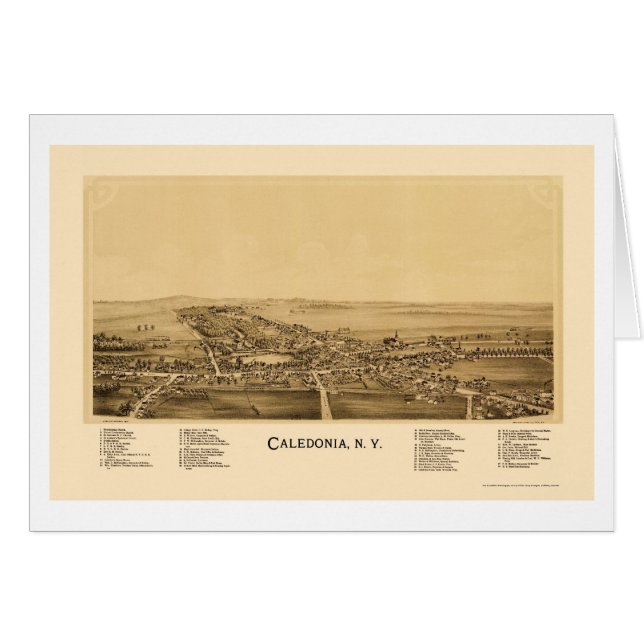 Caledonia, NY Panoramic Map - 1892 (Front Horizontal)