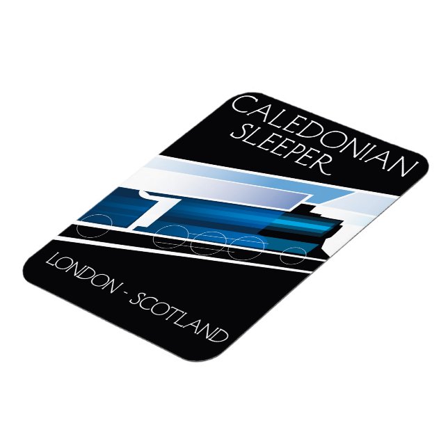 Caledonian Sleeper London Scotland travel poster Magnet (Left Side)