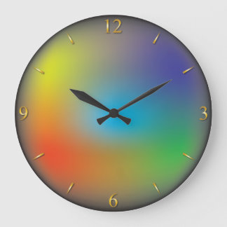 caleidoscope multicolor large clock