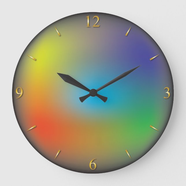 caleidoscope multicolor large clock (Front)