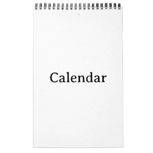 Calendar   11" x 7" Single Page Small Black