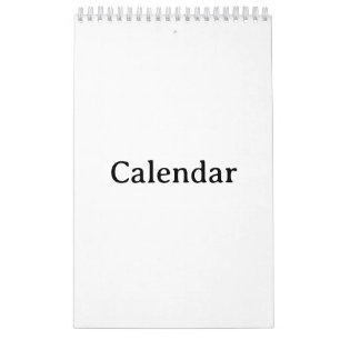 Calendar 11" x 7" Single Page Small White