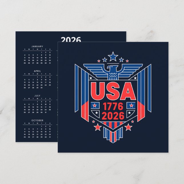 Calendar 1776-2026 USA  (Front/Back)