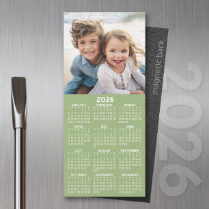 Calendar 1 Photo Collage - Can Edit Sage Green