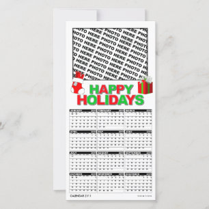 Calendar 2011 Happy Holidays Photo Card Add Image