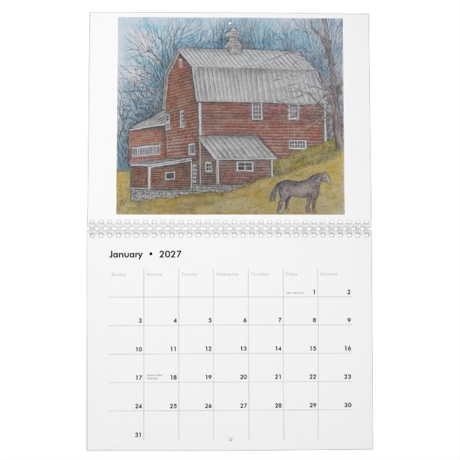 CALENDAR  2013, Art By Nina (Jan 2027)