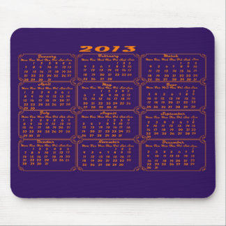 Calendar 2013 Purple Mouse Mat