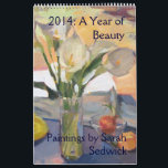 Calendar 2014: A Year of Beauty<br><div class="desc">A beautiful calendar for 2014,  featuring oil paintings by Sarah Sedwick. Fruit,  flowers,  and landscapes for every month of the year! A perfect gift for yourself or someone you love.</div>