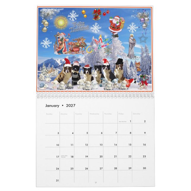 Calendar 2014 jolulodi Border collie (Jan 2027)