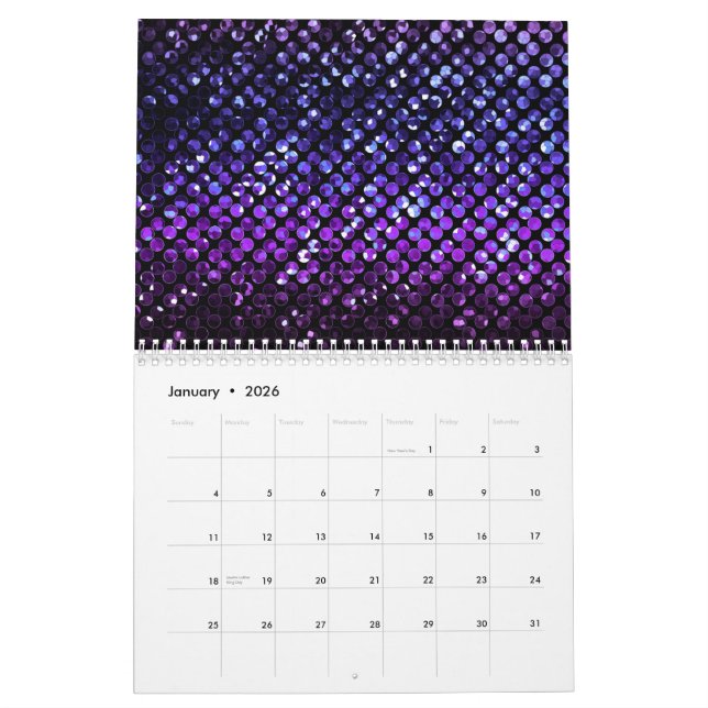 Calendar 2015 Purple Crystal Bling Strass (Jan 2026)