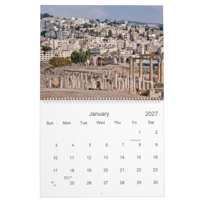 Calendar 2016 Jordan (Jan 2027)