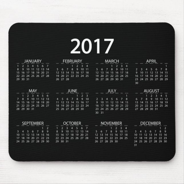 Calendar 2017 mouse mat (Front)