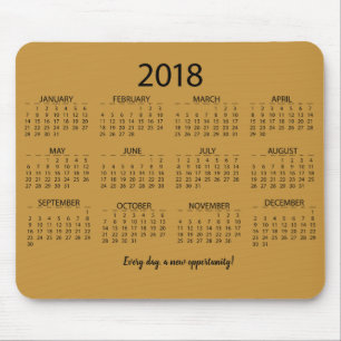 Calendar 2018 mouse mat