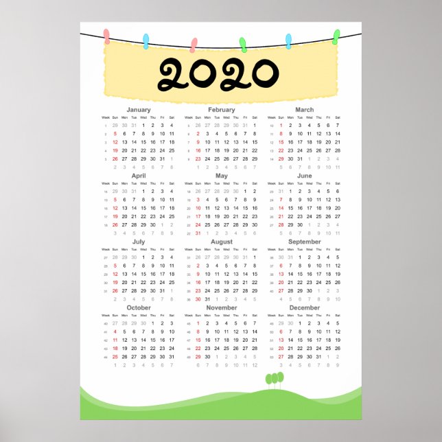Calendar 2020 Poster (Front)