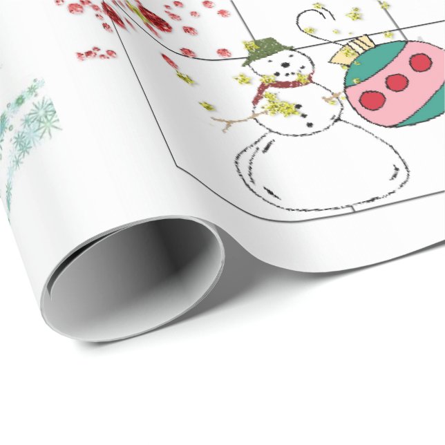 Calendar 2021 MerryChristmas Santa  Wrapping Paper (Roll Corner)