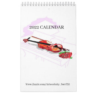 Calendar 2022 ARTWORKSBYSARR / ZAZZLE