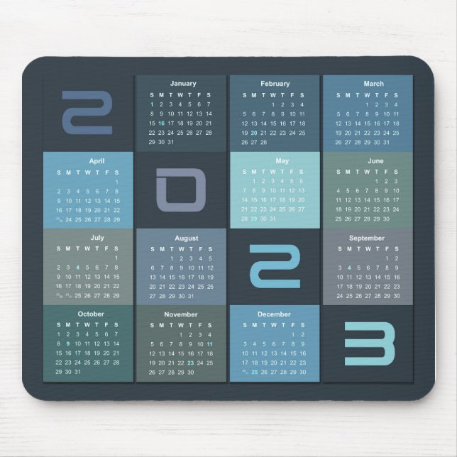 Calendar 2023 mouse mat (Front)