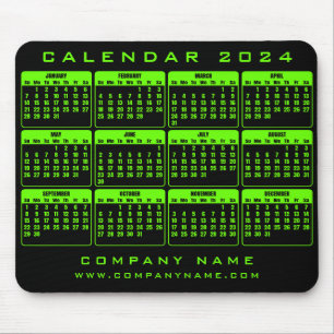 Calendar 2024 business mouse pad