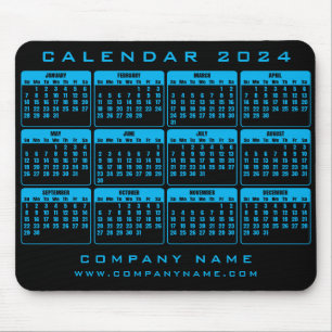 Calendar 2024 business mouse pad