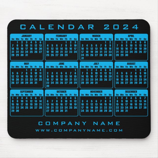 Calendar 2024 business mouse pad (Front)