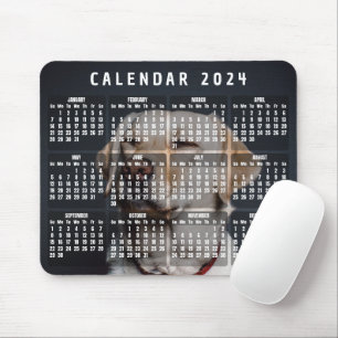 Calendar 2024 upload photo mouse pad