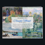 Calendar 2025 - Claude Monet - Impressionism<br><div class="desc">Monet was a french painter,  one of the creator of the impressionist movement. With a limited palette of nine colours,  Monet loved to paint a same theme under different light and time of the day. Enjoy some of his paintings among the 2500 paintings,  drawings and pastels attributed to him.</div>