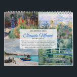 Calendar 2025 - Claude Monet - Impressionism<br><div class="desc">Monet was a french painter,  one of the creator of the impressionist movement. With a limited palette of nine colours,  Monet loved to paint a same theme under different light and time of the day. Enjoy some of his paintings among the 2500 paintings,  drawings and pastels attributed to him.</div>