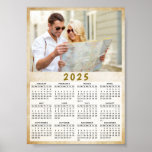 Calendar 2025 Custom Photo Poster<br><div class="desc">This small 2025 calendar poster in 5x7 inches is a template to upload your custom photo. Create a practical personalised gift or a keepsake for your family and friends. It's a Sunday through Saturday yearly calendar for 2025.</div>