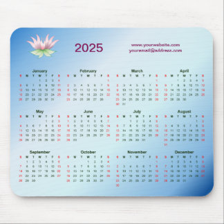 Calendar 2025 for business mouse mat