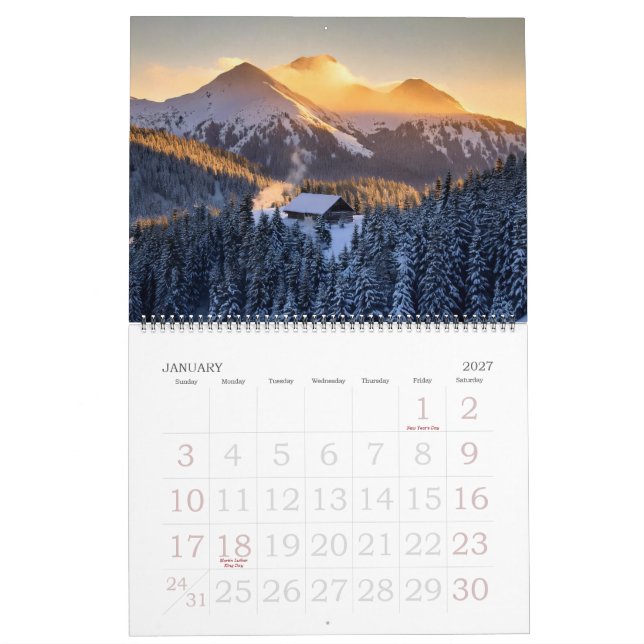 Calendar 2025 Landscape (Jan 2027)