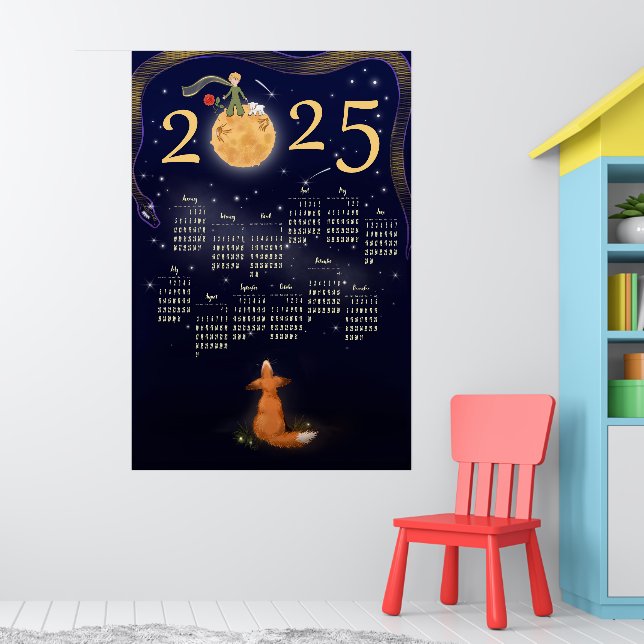 Calendar 2025 New Year gift. The Little Prince  Poster (Nursery 1)