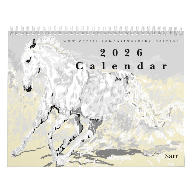 Calendar 2026 Animals by Sarr (Cover)