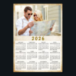 Calendar 2026 Custom Photo Poster<br><div class="desc">This small 2026 calendar poster in 5x7 inches is a template to upload your custom photo. Create a practical personalised gift or a keepsake for your family and friends. It's a Sunday through Saturday yearly calendar for 2026.</div>