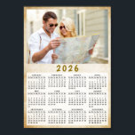Calendar 2026 Custom Photo Poster<br><div class="desc">This small 2026 calendar poster in 5x7 inches is a template to upload your custom photo. Create a practical personalised gift or a keepsake for your family and friends. It's a Sunday through Saturday yearly calendar for 2026.</div>