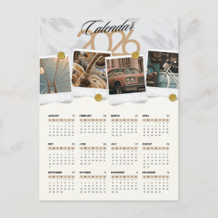 Calendar 2026 holiday postcard