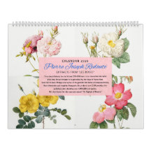 Calendar 2026 - Les Roses - P.J. Redouté 