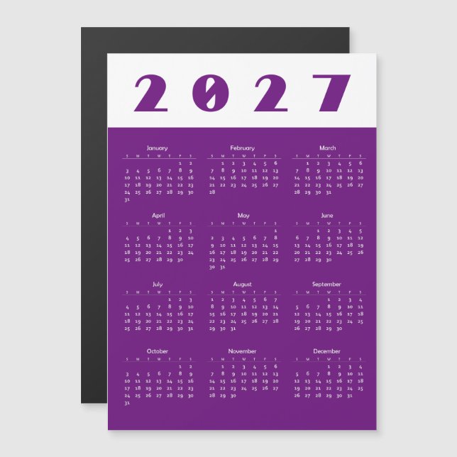 Calendar 2027 (Front/Back)