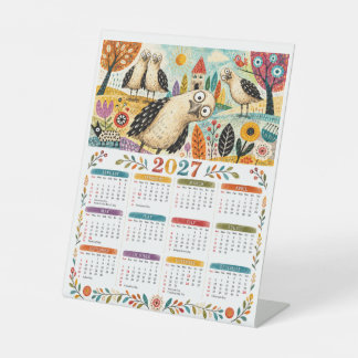 Calendar 2027 005 pedestal sign