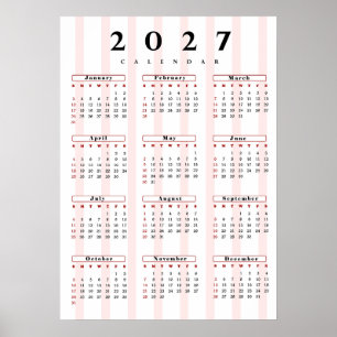 Calendar 2027 poster