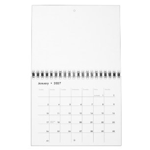 Calendar   5.5" x 7" Two Page Small Black