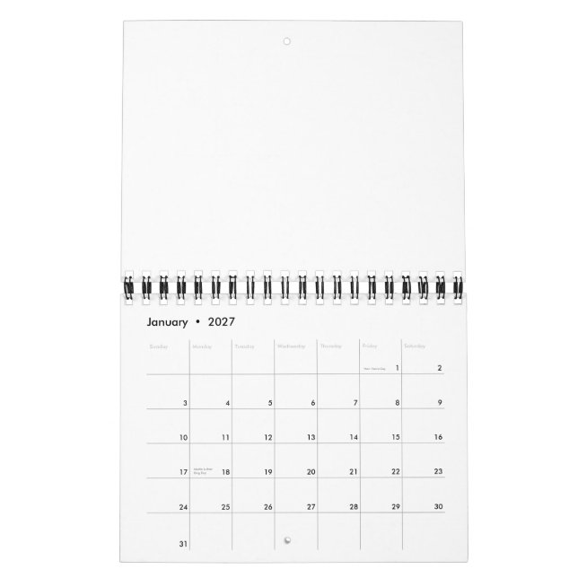 Calendar | 5.5" x 7" Two Page Small Black (Jan 2027)