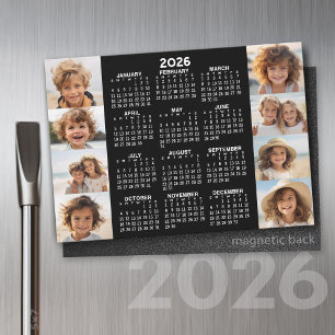 Calendar - 8 Photos - Basic Black White Magnet