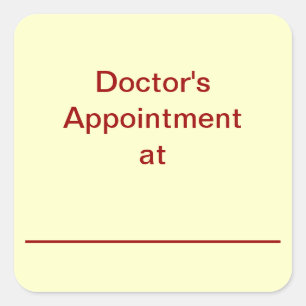 Calendar Appointment  Reminder Stickers (White)
